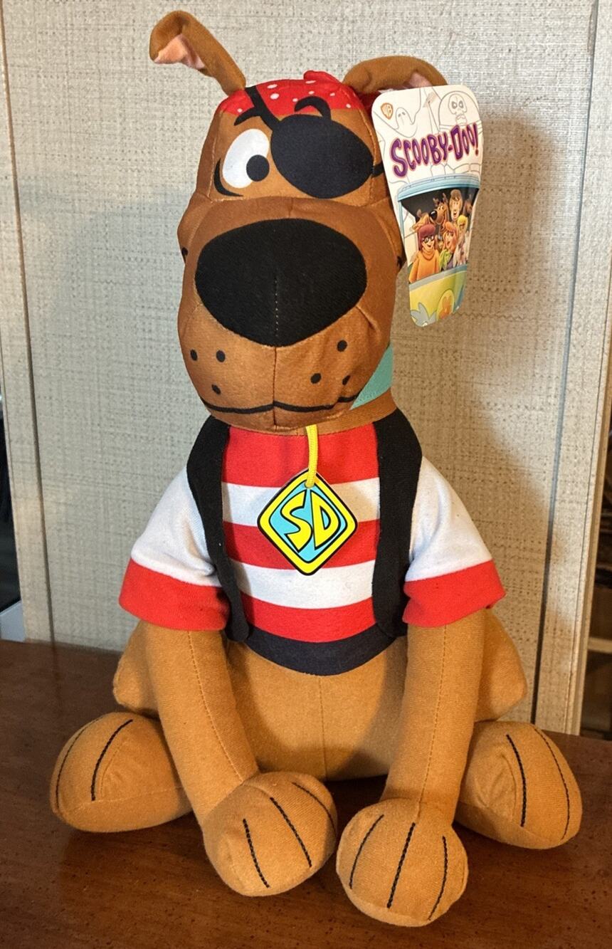 Scooby Doo Pirate Plush 15.5in T 16in W Toy Factory Stuffed Animal Plush READ